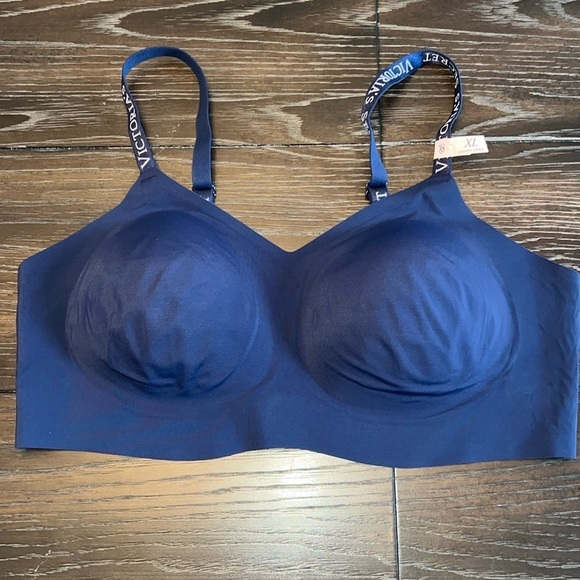Victoria’s Secret Lightly Lined Wireless Bra XL Navy Blue - Picture 1 of 6
